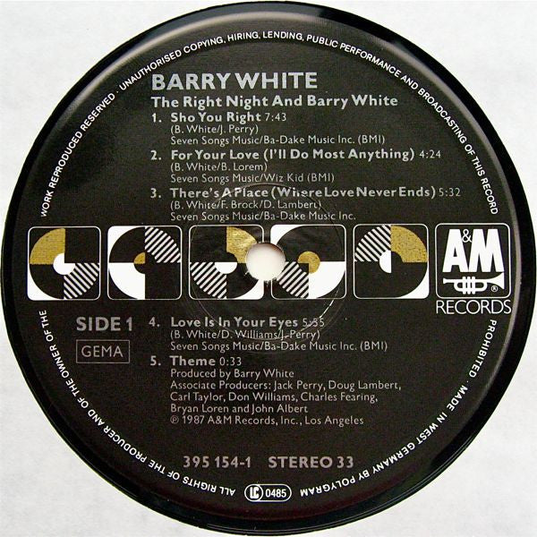 Barry White - The Right Night &amp; Barry White