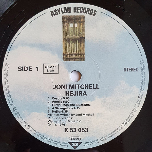 Joni Mitchell -Hejira