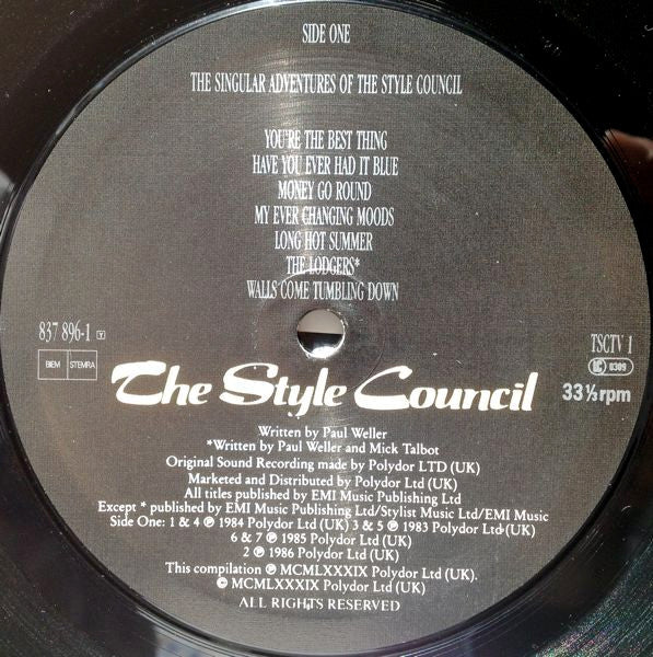 The Style Council -The Singular Adventures Of The Style Council (Greatest Hits Vol. 1)
