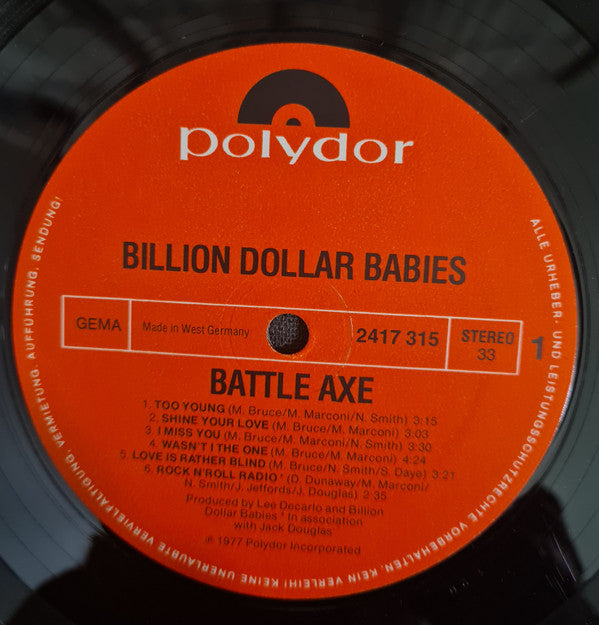 Billion Dollar Babies -Battle Axe