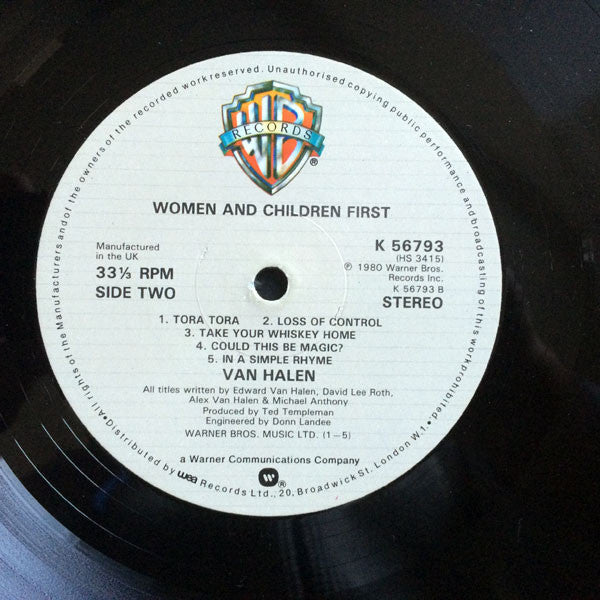 Van Halen -Women And Children First