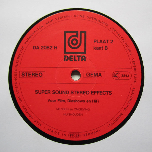 No Artist - Super Sound Stereo Effects (Voor Film, Diashows En HiFi)