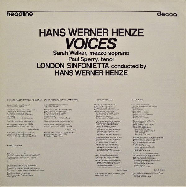 Henze* -Voices