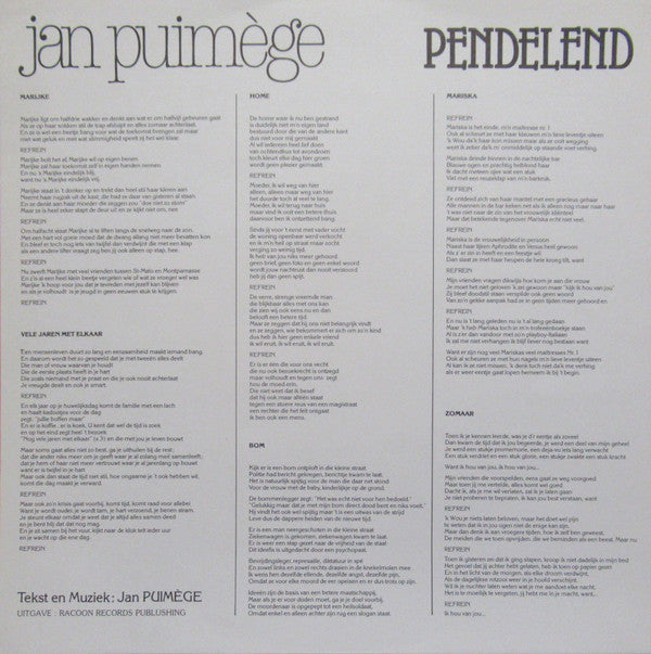 Jan Puimège - Pendelend