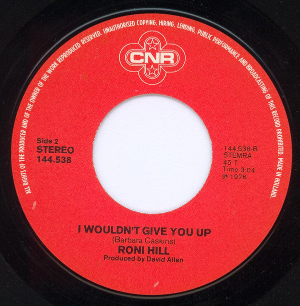 Roni Hill -You Keep Me Hanging On / Stop! In The Name Of Love