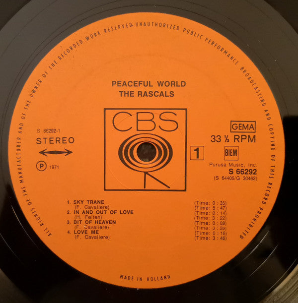 The Rascals -Peaceful World