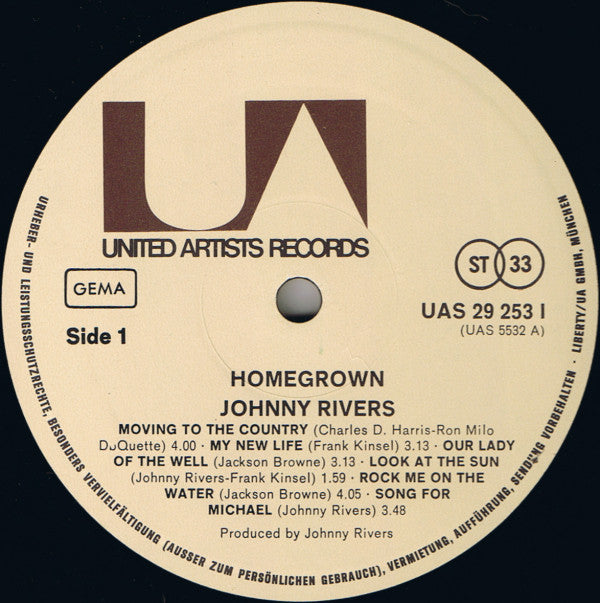 Johnny Rivers -Home Grown