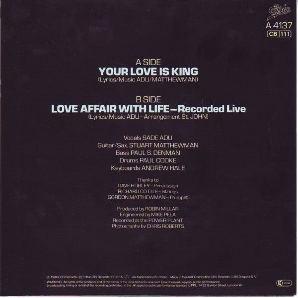Sade -Your Love Is King