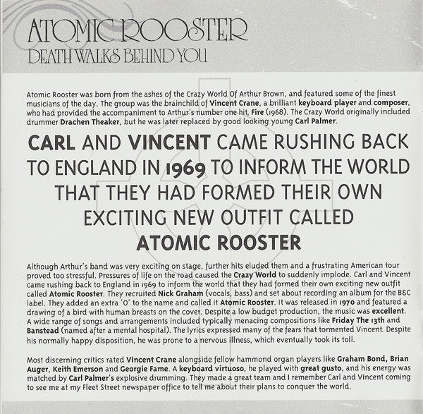 Atomic Rooster -Death Walks Behind You