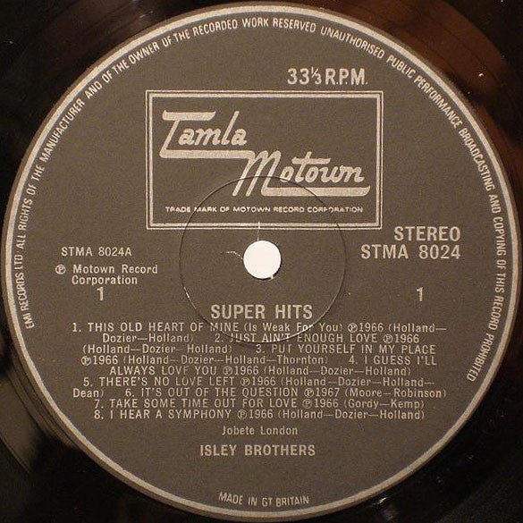 Isley Brothers* -Super Hits