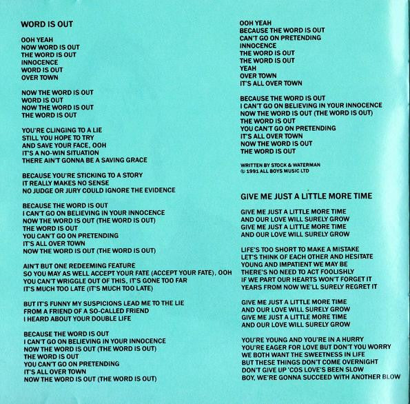Kylie Minogue -Let's Get To It