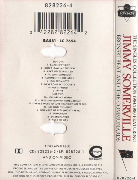 Jimmy Somerville Featuring Bronski Beat And The Communards -The Singles Collection 1984/1990