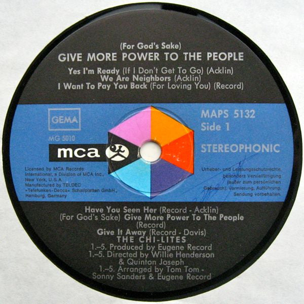 The Chi-Lites -(For God's Sake) Give More Power To The People