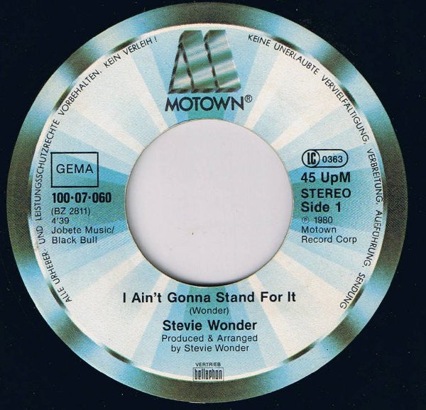 Stevie Wonder -I Ain't Gonna Stand For It