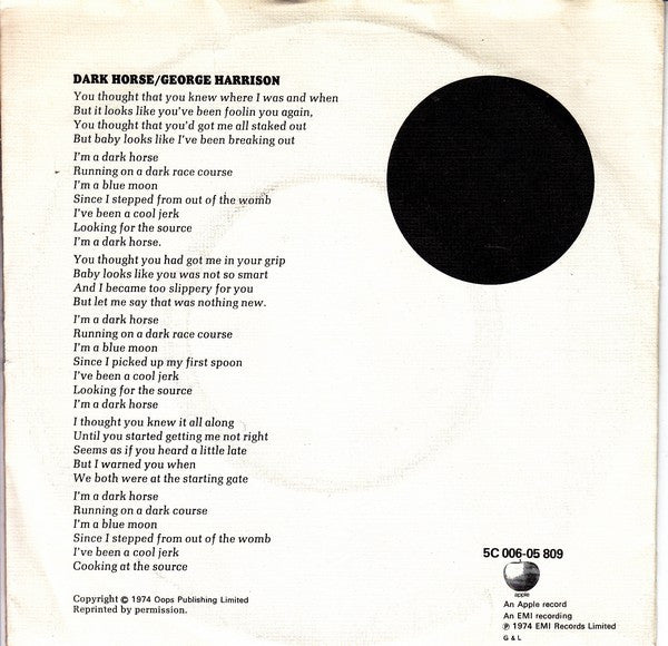George Harrison -Dark Horse