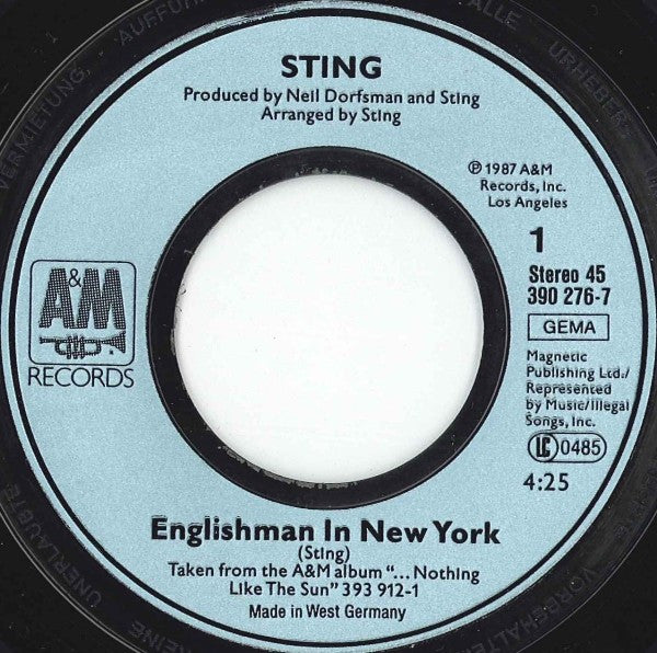 Sting -Englishman In New York