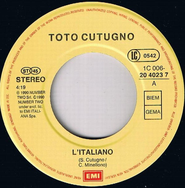 Toto Cutugno -L'Italiano