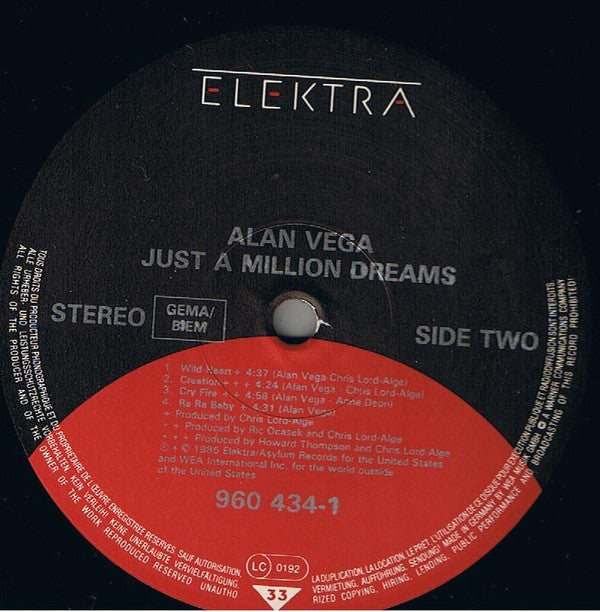 Alan Vega -Just A Million Dreams