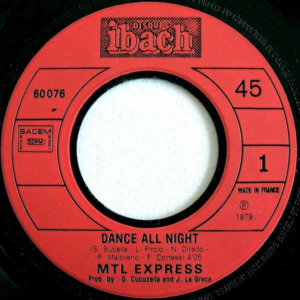 MTL Express -Dance All Night / Disco City