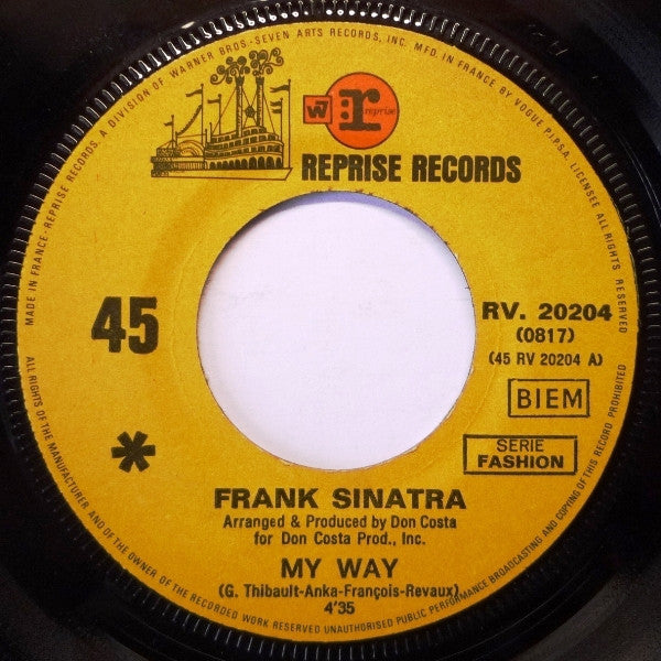 Frank Sinatra -My Way (Comme D'Habitude) / Blue Lace