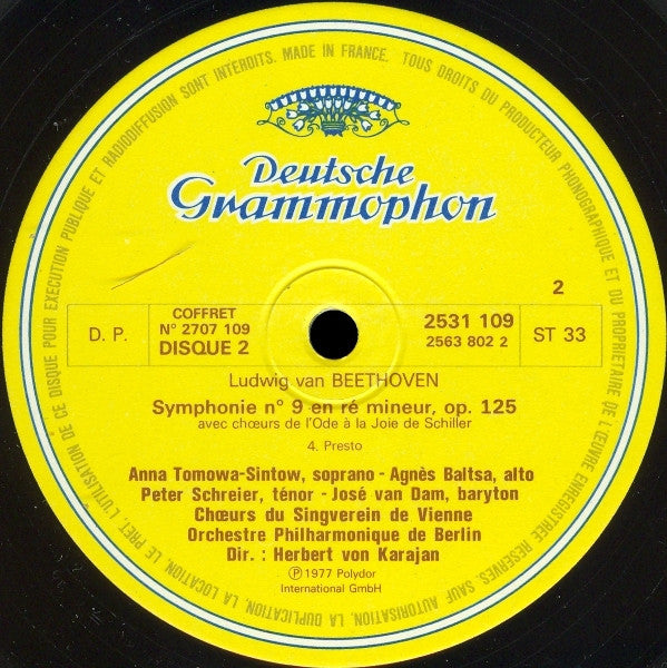 Ludwig van Beethoven / Herbert von Karajan, Orchestre Philharmonique De Berlin* -Symphonie No. 8 En Fa Majeur, Op. 93 - Symphonie No. 9 En Ré Mineur, Op. 125