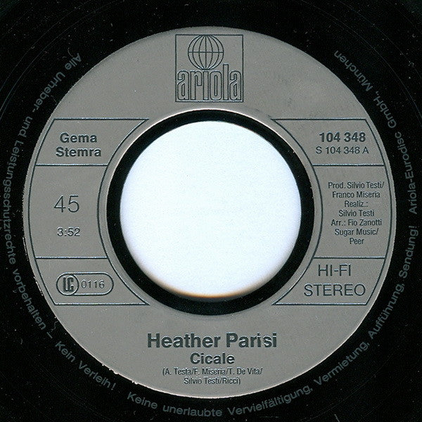 Heather Parisi -Cicale