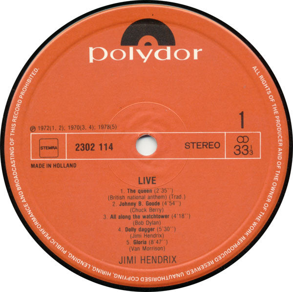 Jimi Hendrix -Live
