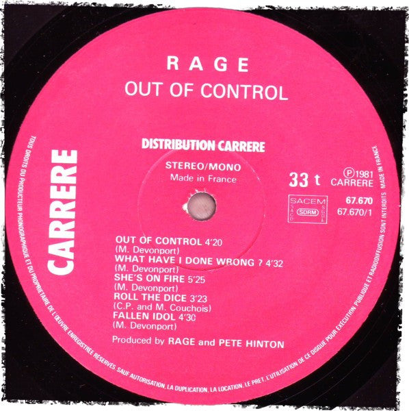 Rage (9) -Out Of Control
