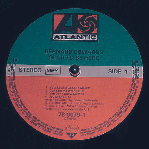 Bernard Edwards - Glad To Be Here