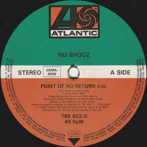 Nu Shooz -Point Of No Return (Extended Version)
