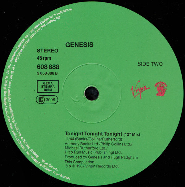 Genesis - Tonight, Tonight, Tonight (Remix Long Version)