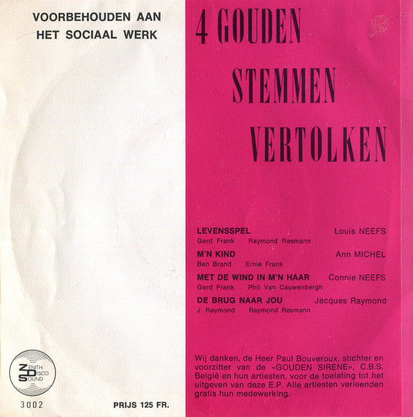 Louis Neefs, Ann Michel, Connie Neefs, Jacques Raymond -De Gouden Sirene
