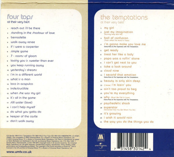 The Temptations / Four Tops -At Their Very Best