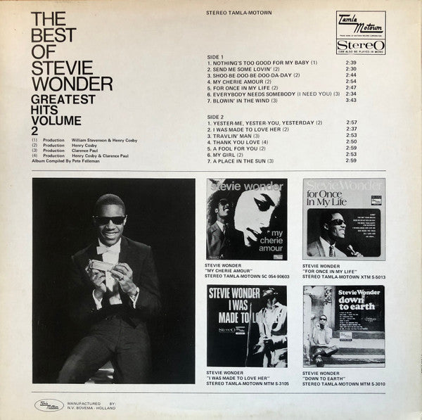 Stevie Wonder - The Best Of Stevie Wonder - Greatest Hits Volume 2