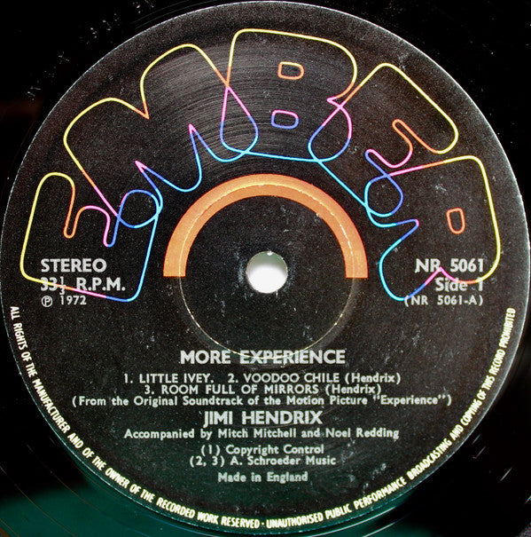 Jimi Hendrix - More  "Experience" Jimi Hendrix (Titles From The Original Sound Track Of The Feature Length Motion Picture) (Volume Two)