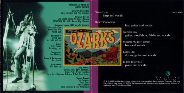 The Ozark Mountain Daredevils -Archive Alive! (Ozark Mountain Daredevils At The Cowtown Ballroom Kansas City, MO)