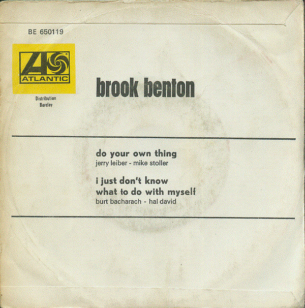 Brook Benton -Do your own thing / I Just Don't Know What To Do With Myself