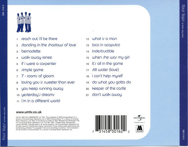 The Temptations / Four Tops -At Their Very Best
