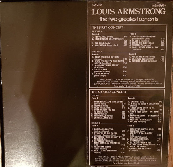 Louis Armstrong -The Two Greatest Concerts