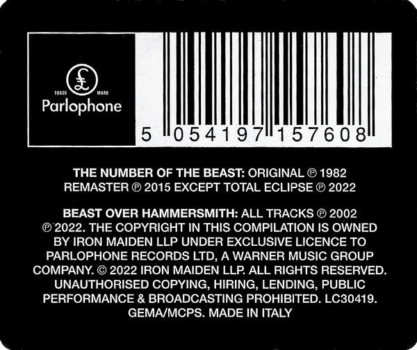 Iron Maiden -The Number Of The Beast / Beast Over Hammersmith