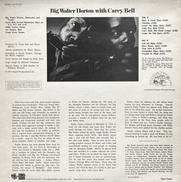 Big Walter Horton* With Carey Bell - Big Walter Horton With Carey Bell