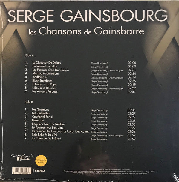 Serge Gainsbourg - Les Chansons de Gainsbarre