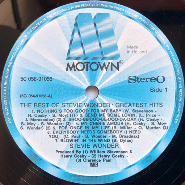 Stevie Wonder - The Best Of Stevie Wonder - Greatest Hits Volume 2
