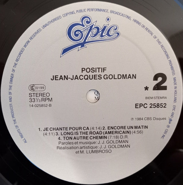 Jean-Jacques Goldman -Positif