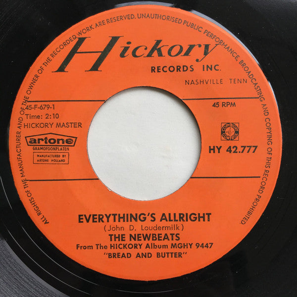 The Newbeats -Everything's Alright / Pink Dally Rue