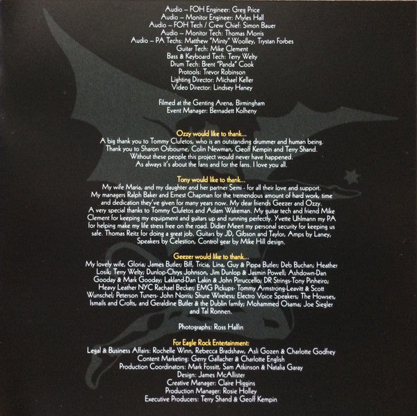 Black Sabbath -The End (4 February 2017 - Birmingham)