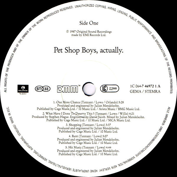 Pet Shop Boys -Actually