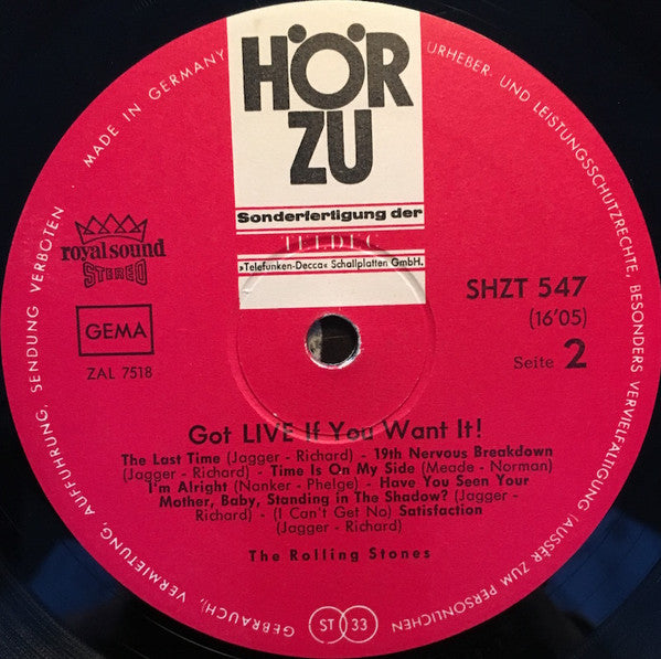 The Rolling Stones -Got Live If You Want It!