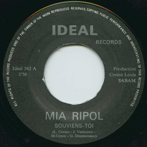 Mia Ripol -Souviens-Toi / Billy, Le Tatoué