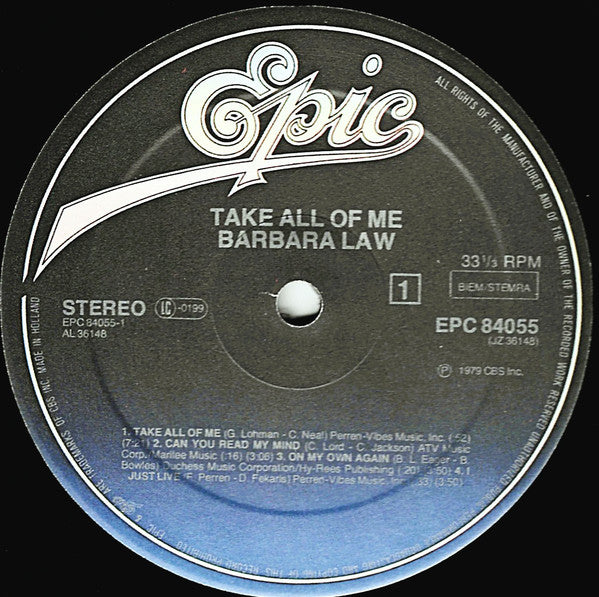 Barbara Law -Take All Of Me